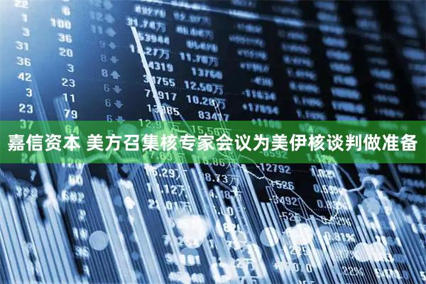 嘉信资本 美方召集核专家会议为美伊核谈判做准备